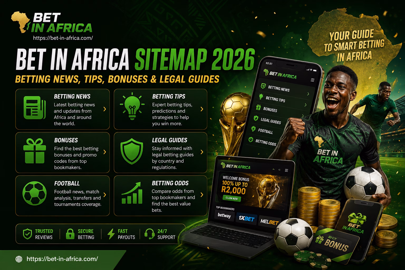 Bet in Africa Sitemap 2026 Betting News, Tips, Bonuses & Legal Guides
