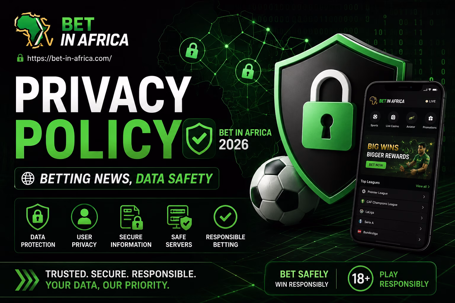 Privacy Policy – Bet in Africa 2026 Data Protection, Cookies & Safe Betting Information