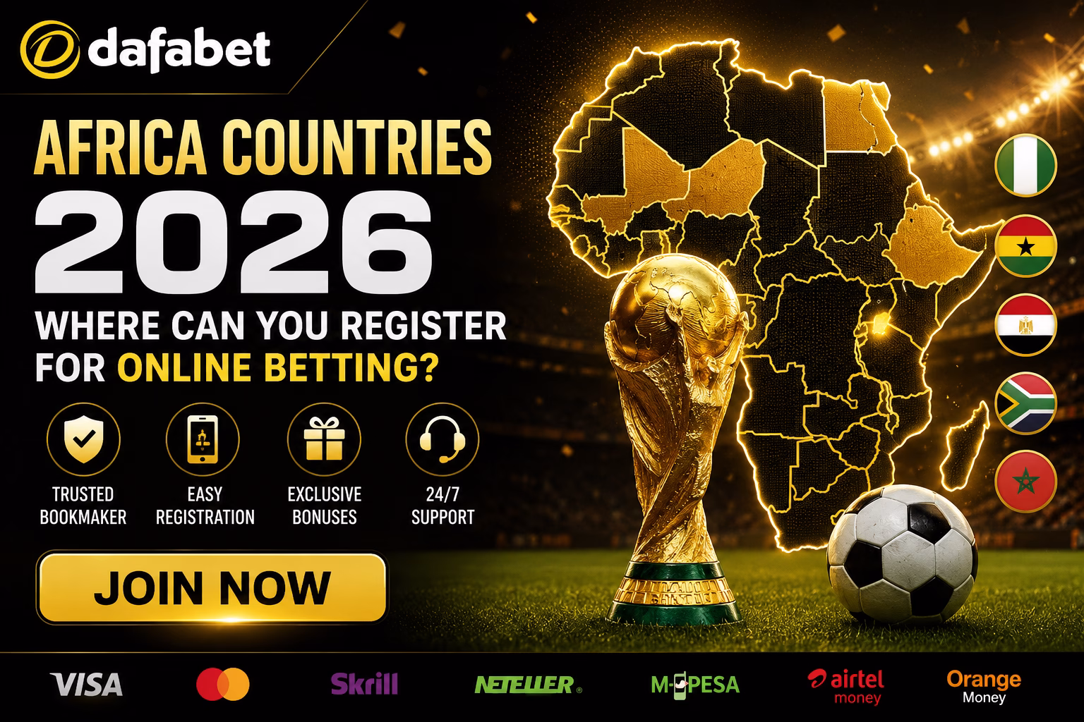 Dafabet Africa Countries 2026 Where Can You Register for Online Betting?
