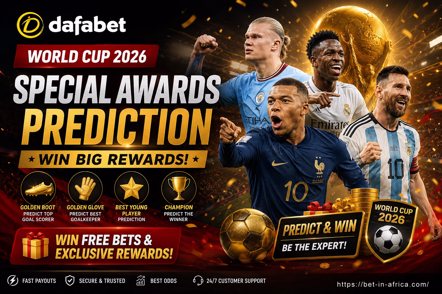 Dafabet World Cup 2026 Special Awards Prediction Africa Free Bet Promo & Football Rewards
