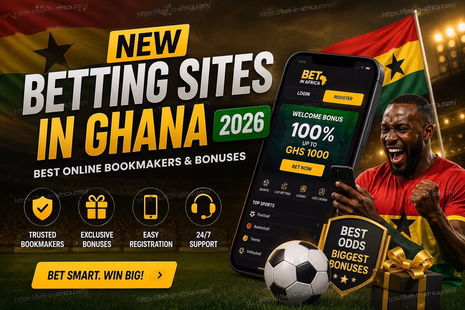 New Betting Sites in Ghana 2026 Best Online Bookmakers & Bonuses